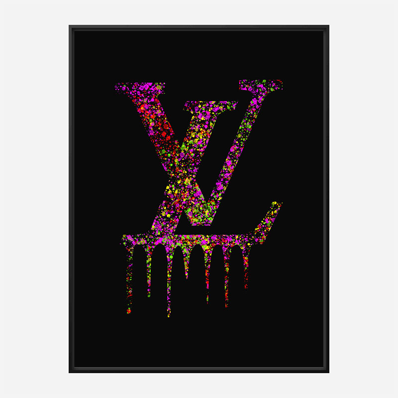 LV Dripping Logo Paint Splatter Art Print LV Dripping Logo Paint Splatter Art Print