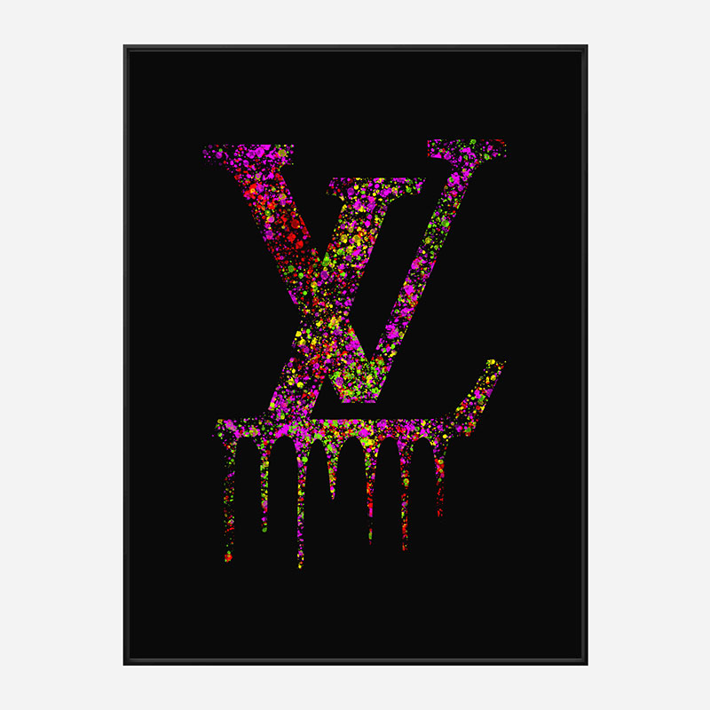 LV Dripping Logo Paint Splatter Art Print LV Dripping Logo Paint Splatter Art Print