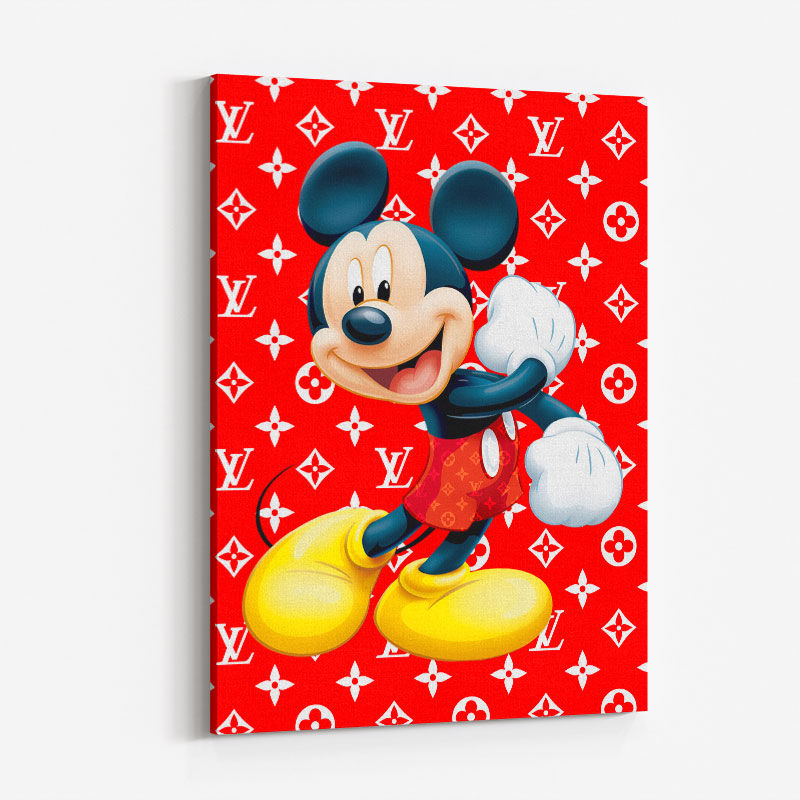 LV Mickey Red Art Print LV Mickey Red Art Print