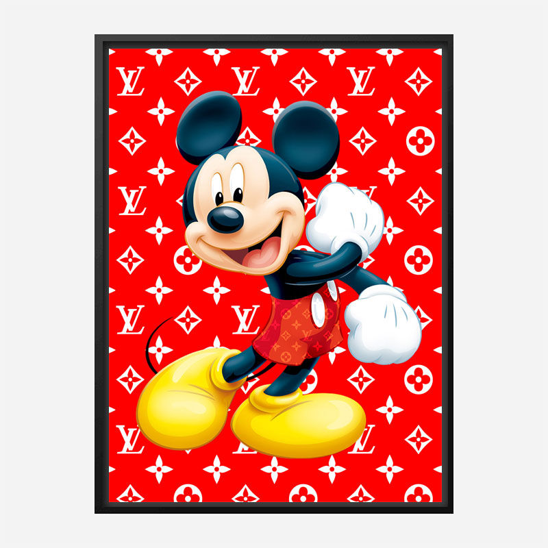 LV Mickey Red Art Print LV Mickey Red Art Print