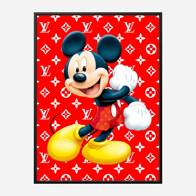 LV Mickey Red Art Print LV Mickey Red Art Print