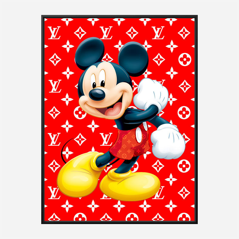 LV Mickey Red Art Print LV Mickey Red Art Print