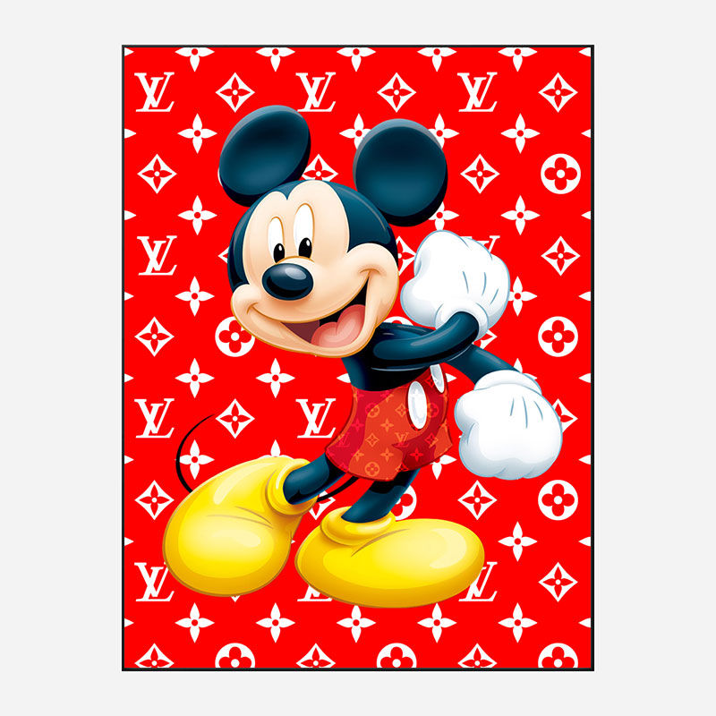 LV Mickey Red Art Print LV Mickey Red Art Print