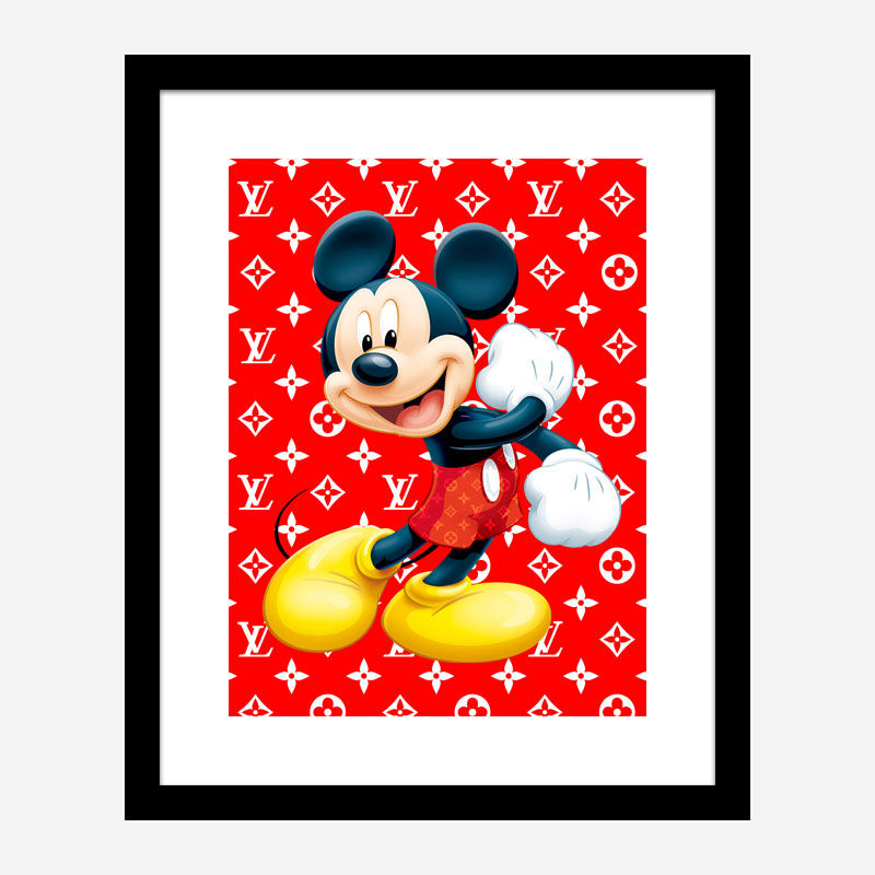 LV Mickey Red Art Print LV Mickey Red Art Print