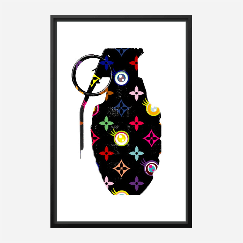 LV Black Grenade Wall Art LV Black Grenade Wall Art