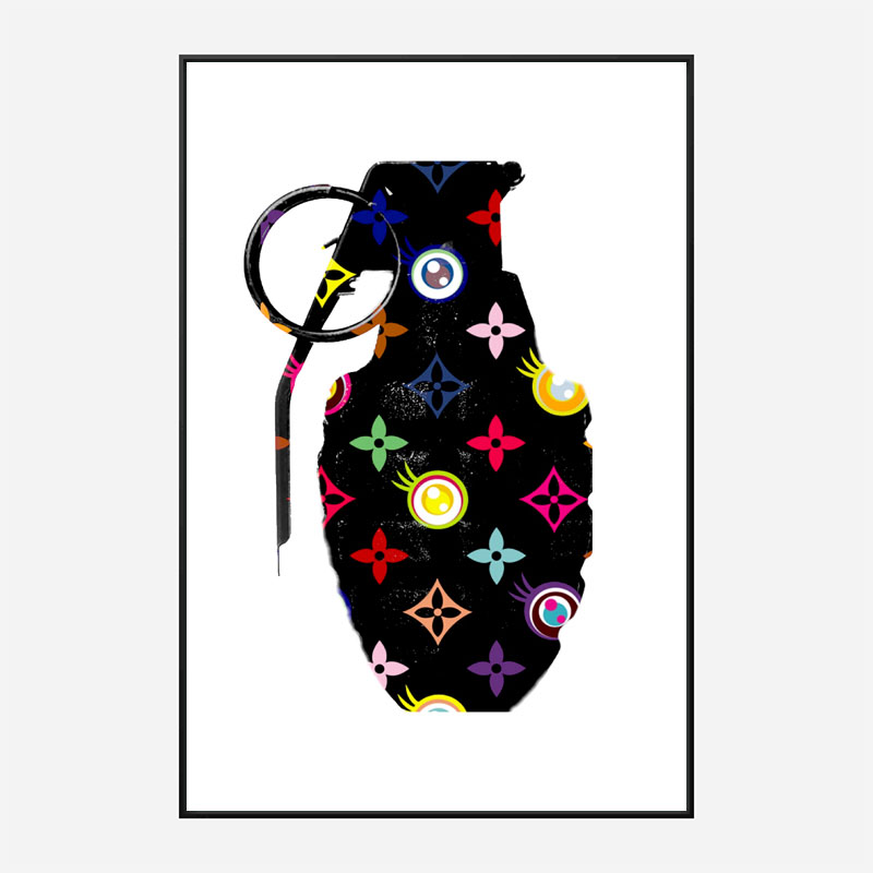 LV Black Grenade Wall Art LV Black Grenade Wall Art
