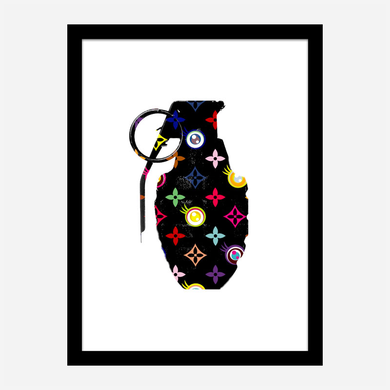 LV Black Grenade Wall Art LV Black Grenade Wall Art
