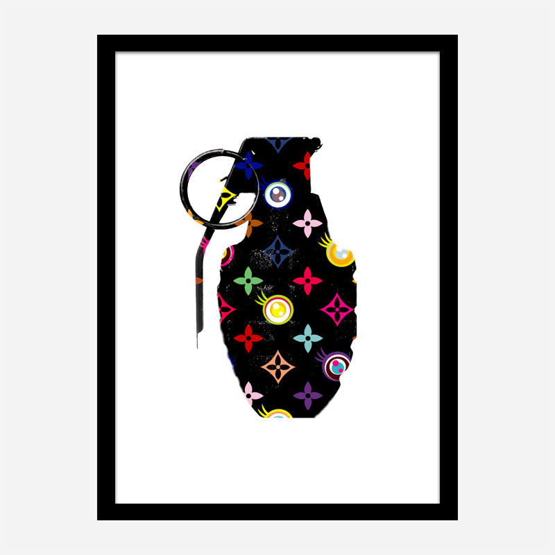 LV Black Grenade Wall Art LV Black Grenade Wall Art