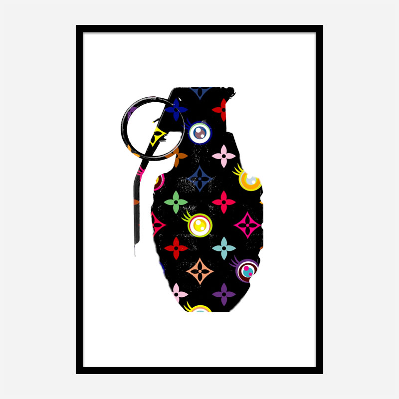 LV Black Grenade Wall Art LV Black Grenade Wall Art