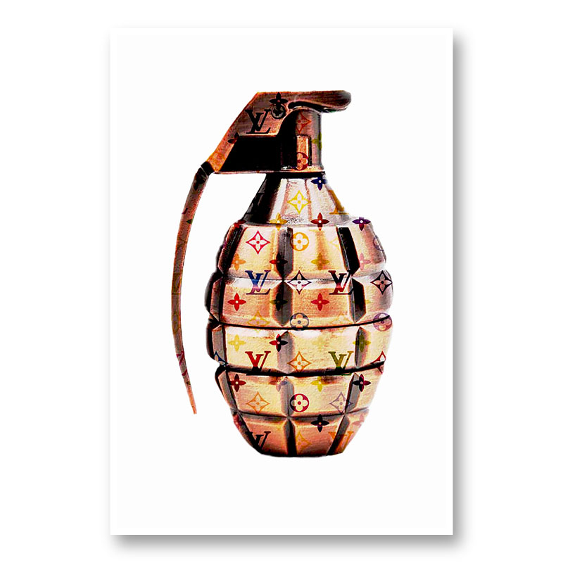LV Gold Grenade Wall Art LV Gold Grenade Wall Art