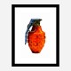 LV Orange Grenade Wall Art LV Orange Grenade Wall Art