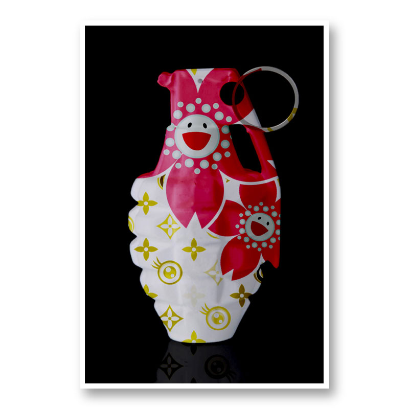 LV Smiley Flowers Grenade Wall Art LV Smiley Flowers Grenade Wall Art