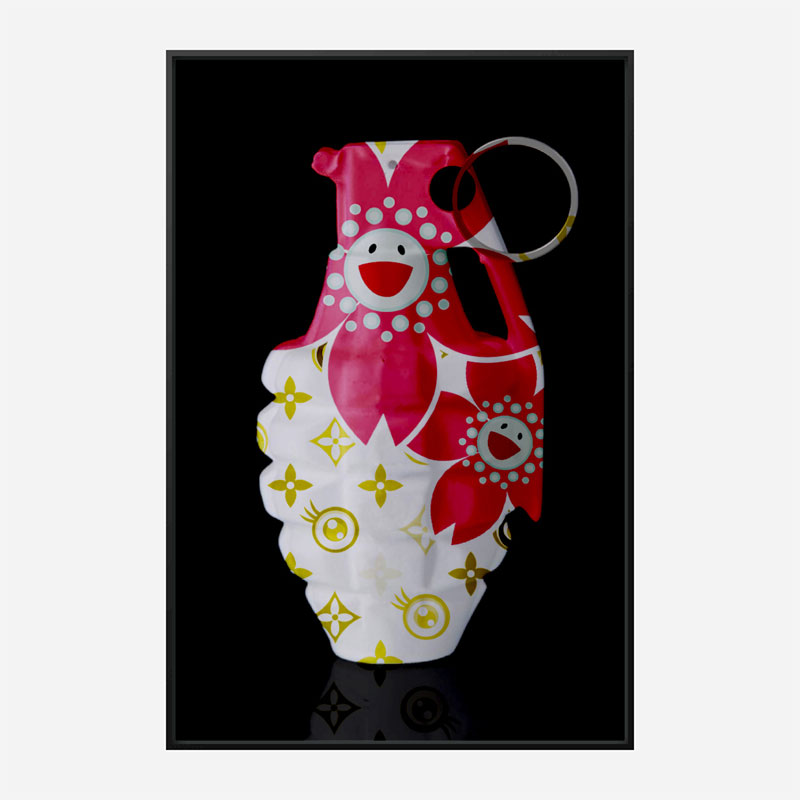 LV Smiley Flowers Grenade Wall Art LV Smiley Flowers Grenade Wall Art