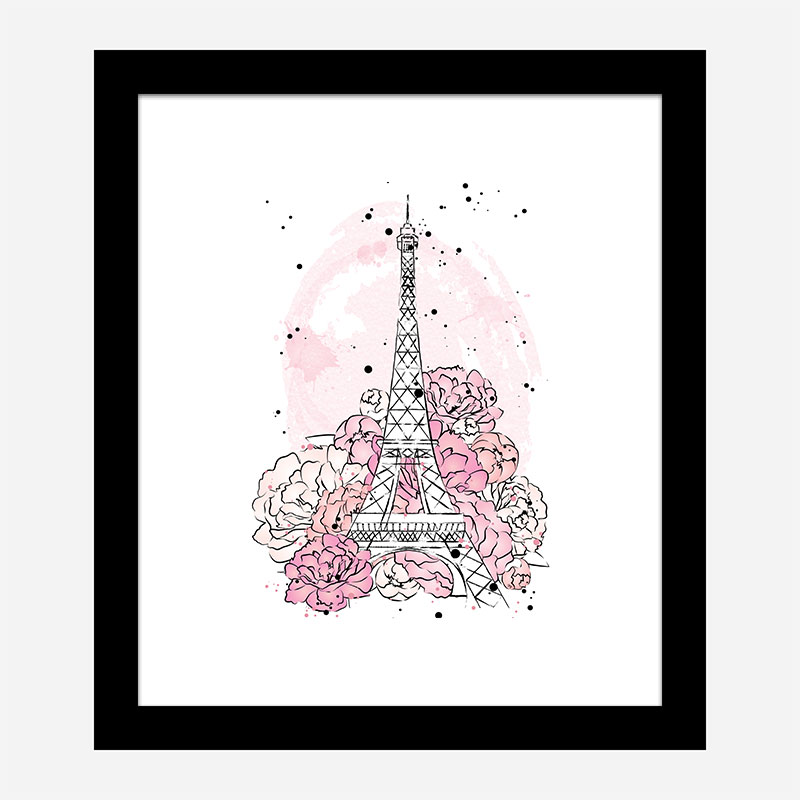 Eiffel Tower in Blossom Art Print