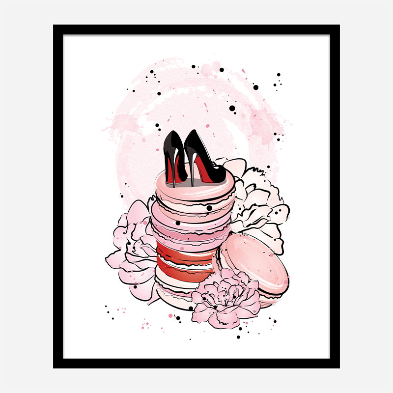 Macaroon Shoes Art Print