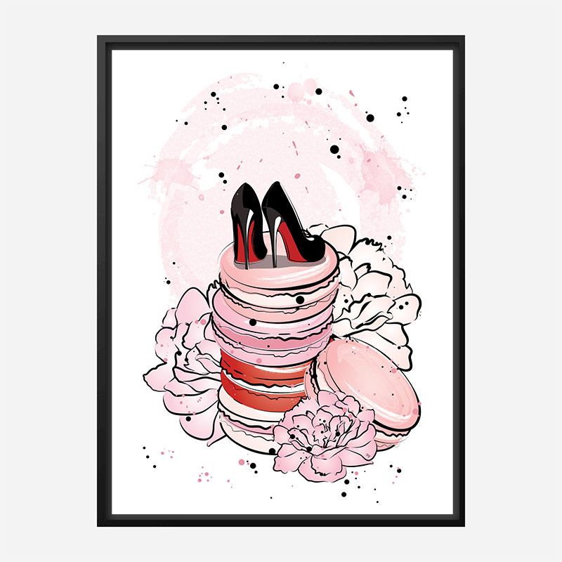 Macaroon Shoes Art Print