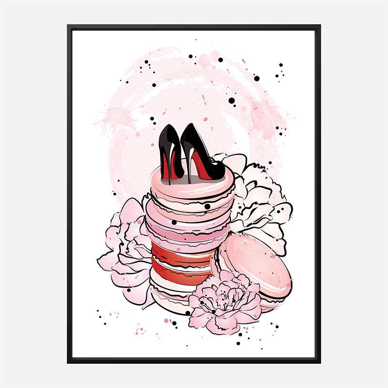 Macaroon Shoes Art Print