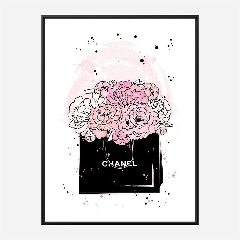 Chanel Flowers Art Print