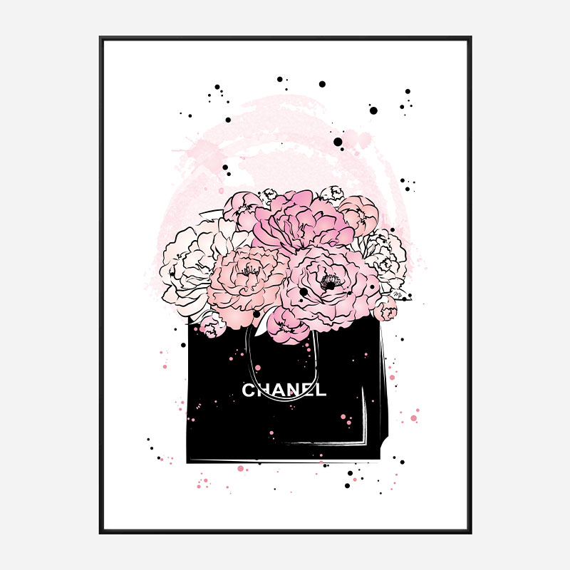 Chanel Flowers Art Print