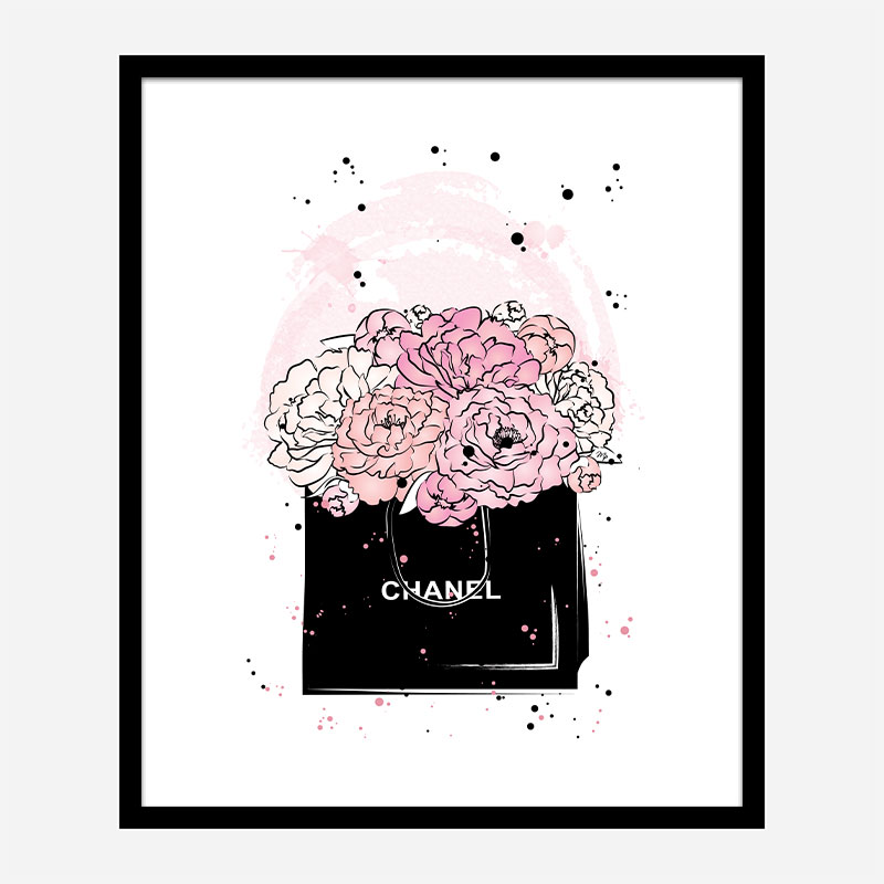 Chanel Flowers Art Print