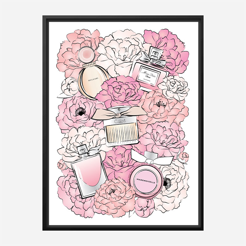 Perfume and Flowers Art Print