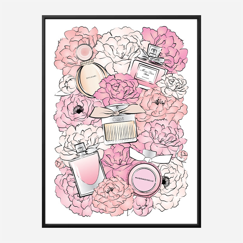 Perfume and Flowers Art Print