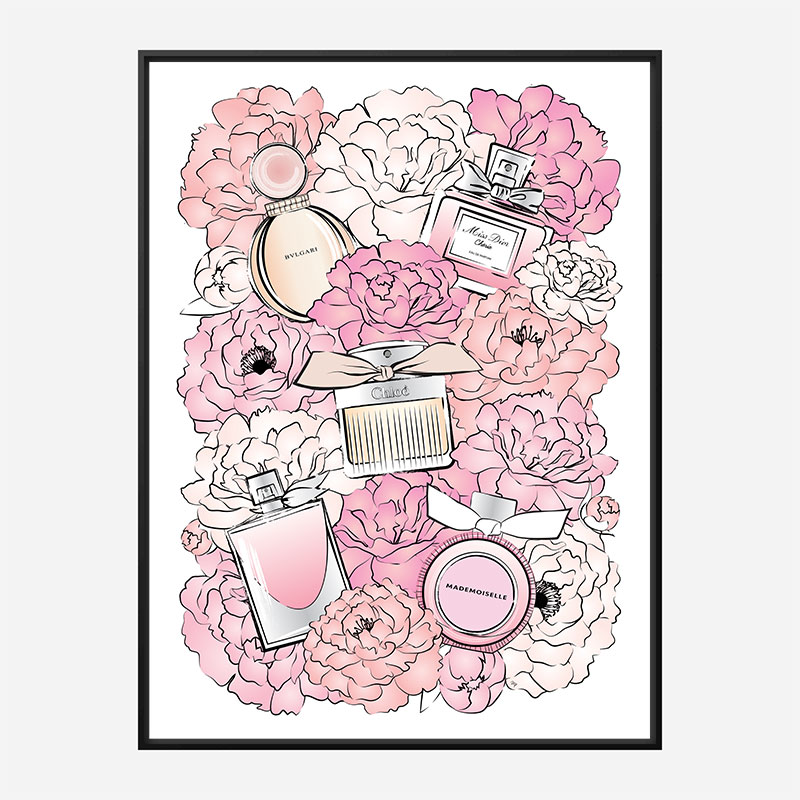 Perfume and Flowers Art Print