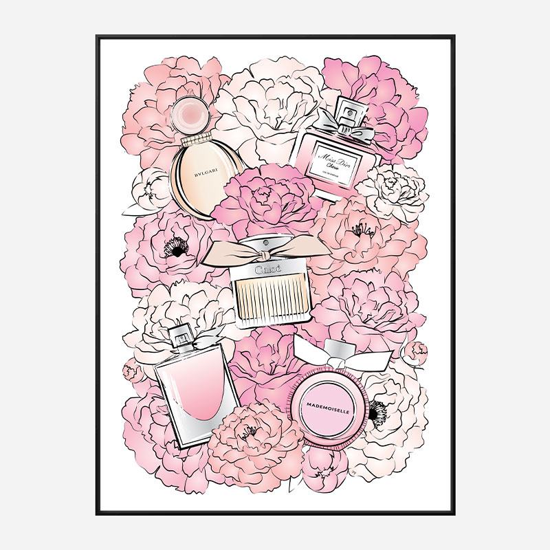 Perfume and Flowers Art Print