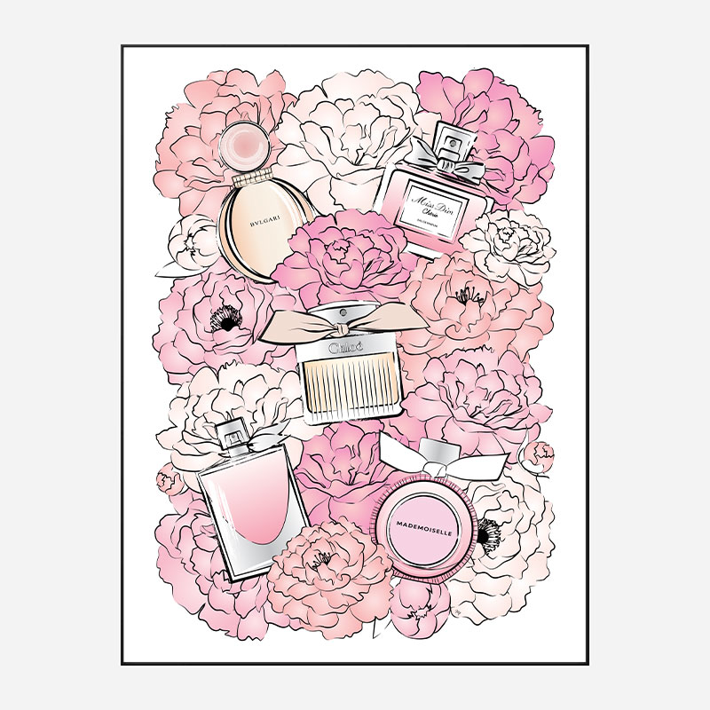 Perfume and Flowers Art Print