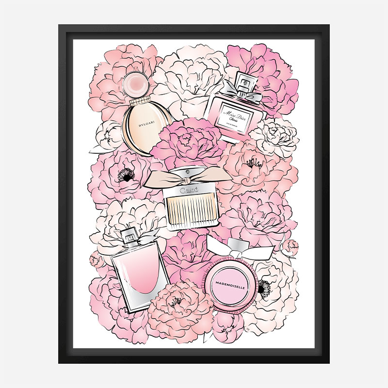 Perfume and Flowers Art Print