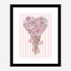 Ice Cream Flowers Art Print