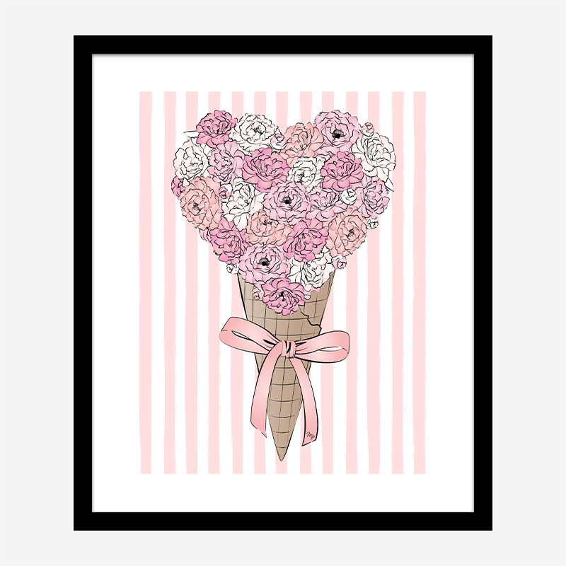 Ice Cream Flowers Art Print