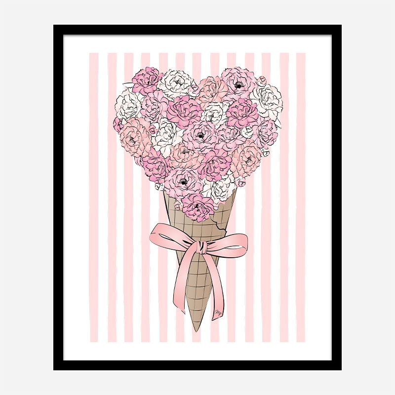 Ice Cream Flowers Art Print