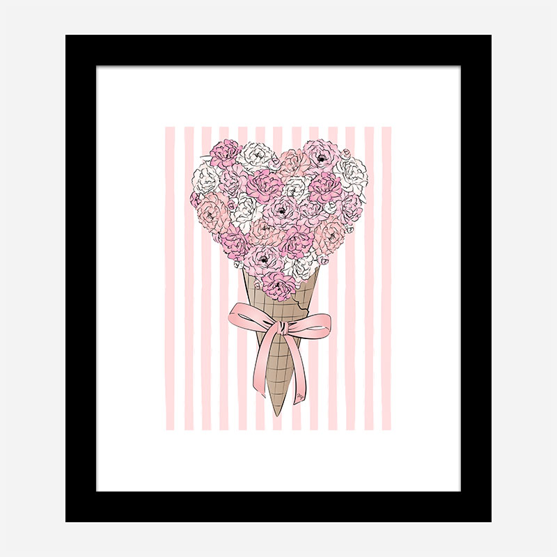 Ice Cream Flowers Art Print