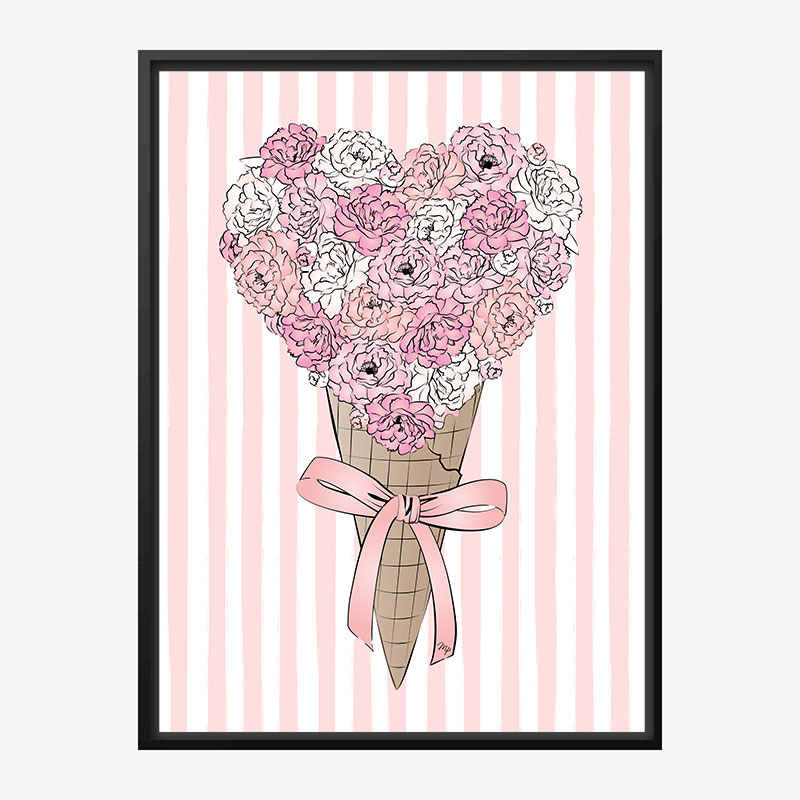 Ice Cream Flowers Art Print