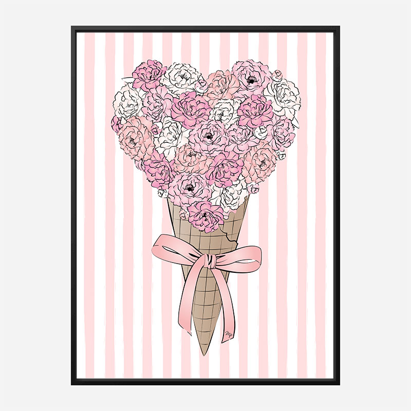 Ice Cream Flowers Art Print