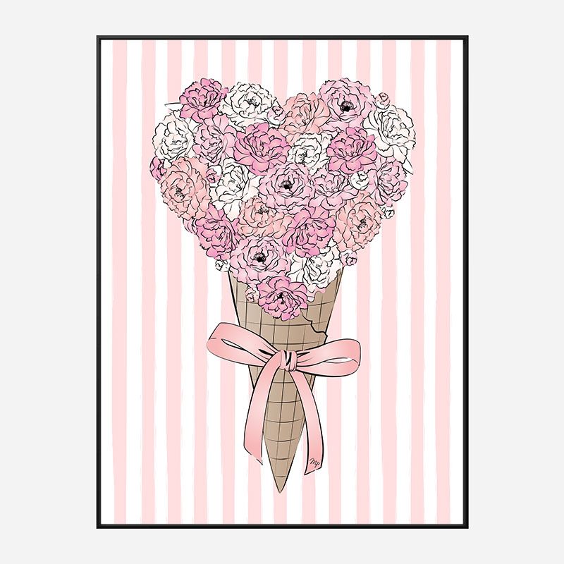 Ice Cream Flowers Art Print