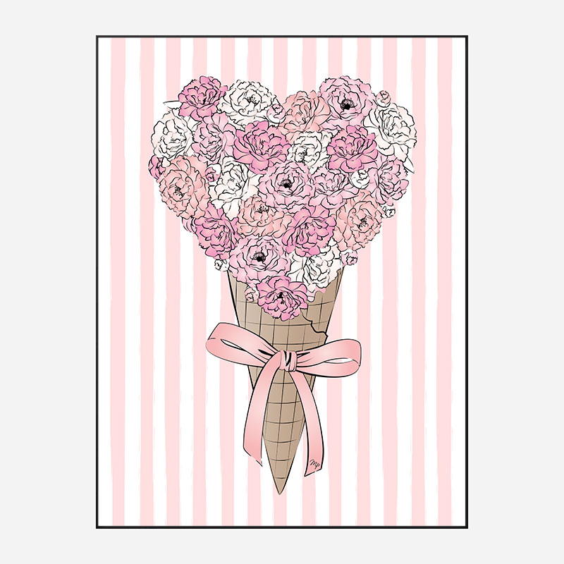 Ice Cream Flowers Art Print