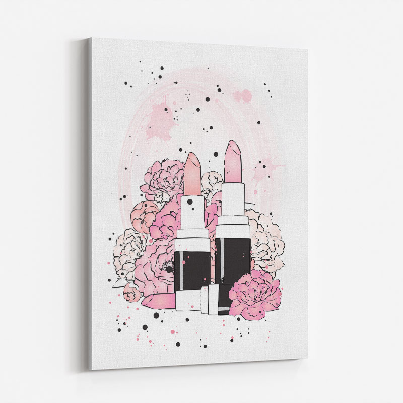 Lipstick and Flowers Art Print Lipstick and Flowers Art Print