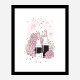 Lipstick and Flowers Art Print Lipstick and Flowers Art Print