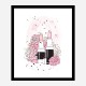 Lipstick and Flowers Art Print Lipstick and Flowers Art Print