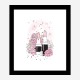 Lipstick and Flowers Art Print