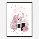 Lipstick and Flowers Art Print