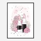 Lipstick and Flowers Art Print