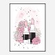 Lipstick and Flowers Art Print