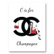 C is For Champagne Art Print