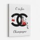 C is For Champagne Art Print