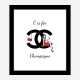 C is For Champagne Art Print