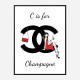 C is For Champagne Art Print