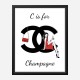 C is For Champagne Art Print